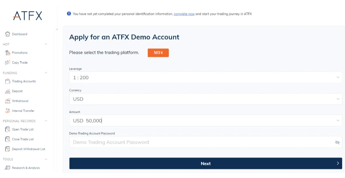 demo trading account